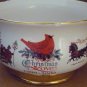 CHARMING PORCELAIN WYSOCKI FOOTED BOWL CHRISTMAS LOVE 2000 BY TELEFLORA