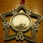 COLLECTIBLE PEWTER STAR ORNAMENT MEDAL GRACE AND PIECE BY WORLD VISION 3"