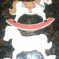 VINTAGE CHRISTMAS ORNAMENT CARDBOARD ROCKING HORSE BY ROC SET OF 2