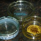 VINTAGE GLASS COLLECTIBLES HOTEL'S ASHTRAYS LOT OF 3 CASINO LAS VEGAS