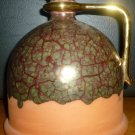 MARBLESED GREEN CERAMIC YAPACUNCHI EQUADOR ARTIST SIGNED Montesimos VASE PITCHER