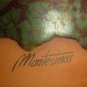 MARBLESED GREEN CERAMIC YAPACUNCHI EQUADOR ARTIST SIGNED Montesimos VASE PITCHER