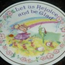 CHARMING PORCELAIN ENESCO 1992 LET US REJOYCE & BE GLAD GIFT PLATE DECORATIVE