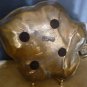 VINTAGE SOLID BRASS GRAPE LEAF DISH BOWL VERY HEAVY