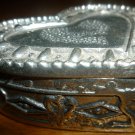 CHARMING PEWTER HEART LIDDED TRINKET BOX TW PEWTER STAR