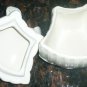GORGEOUS PORCELAIN JEWELRY RING TRINKET BOX SCULPTURED DOVES & FLOWERS
