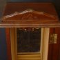 STUNNING WOODEN MIRRORED JEWELRY BOX ETCHED GLASS DOOR PINK LINING INSIDE 12"