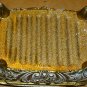 VINTAGE INTRICATE METAL DESIGN HUMMEL KIDS JAPAN FOOTED JEWELRY TRINKET BOX