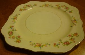 VINTAGE HOMER LAUGHLIN EGGSHELL NAUTILUS ARISTOCRAT CHINA SANDWICH PLATE