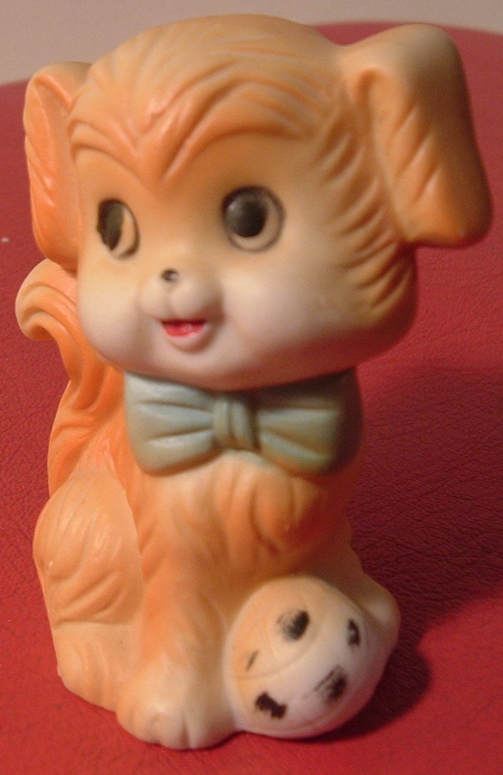 CHARMING PORCELAIN FIGURINE CUTE PUPPY DOG UOGC