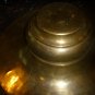 ANTIQUE HUGE BRASS BOWL VASE ETCHED FLOWER DESIGN