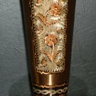 GORGEOUS COPPER ETCHED CONVOLUTED EDGES VASE BUD
