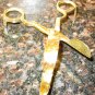 VINTAGE COLLECTIBLE BRASS BRONZE CANDLE WICK CUTTER TRIMMER SNUFFER SCISSORS