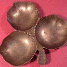 VINTAGE SOLID BRONZE / BRASS NUT DISH HAZELNUT SERVING