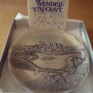 WENDELL AUGUST ALUMINUM PEWTER COLLECTIBLE COASTER PLATE PITTSBURG NMB COA
