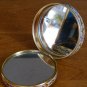VINTAGE TIN HANDPAINTED FOLDABLE VANITY HAND COMPACT PURSE MIRROR JAPAN