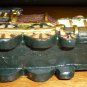 RAILROAD TRAIN STEAM ENGINE FIGURINE HARD RESIN HAND PAINTED