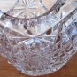 STUNNING VINTAGE BOHEMIAN LEAD CRYSTAL INTRICATE CUT GLASS BASKET FRUIT CANDY
