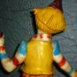 CHARMING VINTAGE RESIN DRUNKEN CLOWN HARD PLASTIC VIVID COLORS ITALY 8"