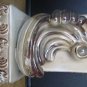 GORGEOUS GLAZED PORCELAIN WAVE SEA SHELL NAUTICAL DESIGN BOOKENDS SET OF 2
