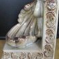 GORGEOUS GLAZED PORCELAIN WAVE SEA SHELL NAUTICAL DESIGN BOOKENDS SET OF 2