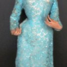 VINTAGE VIETNAM GI SOUVENIR CLOTH DOLL IN BLUE LACE OUTFIT 15” NEEDS TLC Bup-Be