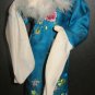 VINTAGE VIETNAM GI SOUVENIR CLOTH DOLL BLUE FLOWER OUTFIT 15” NEEDS TLC BupBe