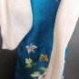 VINTAGE VIETNAM GI SOUVENIR CLOTH DOLL BLUE FLOWER OUTFIT 15â NEEDS TLC BupBe