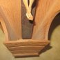 VINTAGE STUNNING WOOD CARVING BOX WALL MOUNT CRUCIFIX JESUS ANRI CHRISTMAS