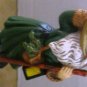 CHARMING COLLECTIBLE SET OF 4 CERAMIC SANTA CLAUS CHRISTMAS ORNAMENTS