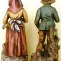 CHARMING VINTAGE HOMCO FIGURINE MAN W/DOG & WOMEN W/GOOSE FARMERS OLD MACDONALD