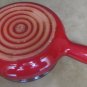 GORGEOUS DE SILVA ORANGE RED CERAMIC TERRACOTTA LIDDED POT CASSEROLE NEW ITALY