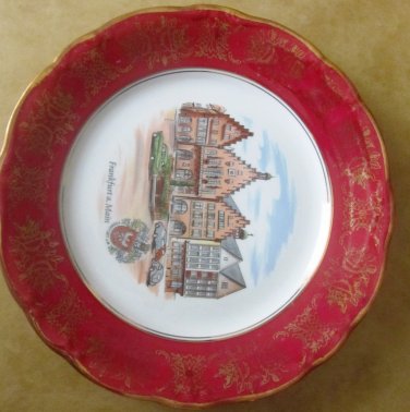 BEAUTIFUL 24K GOLD KUNST-PALETTE REGNITZLOSAU BAVARIA GERMANY KT FRANKFURT PLATE