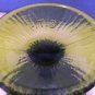 VINTAGE AVOCADO GREEN GLASS FROSTED GOBLET FTD WOODLAND FERN RELIEF PATTERN