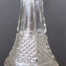 VINTAGE CLEAR GLASS ANCHOR HOCKING WEXFORD DECANTER HEXAGONAL ART DECO BUBBLE