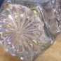 VINTAGE CLEAR GLASS ANCHOR HOCKING WEXFORD DECANTER HEXAGONAL ART DECO BUBBLE