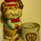 CHARMING PORCELAIN JASCO TOOTHPICK CANDLE HOLDER CHIPMUNK BY LUVKIN CRITTERS