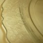 VINTAGE CLEAR DEPRESSION GLASS CONVOLUTED FLORAL SANDWICH DINNER PLATE