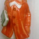 VINTAGE EUROPEAN PORCELAIN FIGURINE GIRL W BACKPACK & BOOK 'FIRST DAY OF SCHOOL'