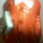 VINTAGE EUROPEAN PORCELAIN FIGURINE GIRL W BACKPACK & BOOK 'FIRST DAY OF SCHOOL'