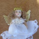 CHARMING CHRISTMAS TREE PORCELAIN 2" ANGEL ORNAMENT VERY DETAILED CHARMING CHRISTMAS TREE PORCELAIN 2" ANGEL ORNAMENT VERY DETAILED