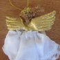 CHARMING CHRISTMAS TREE PORCELAIN 2" ANGEL ORNAMENT VERY DETAILED