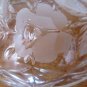 EXQUISITE GERMAN CRYSTAL CUT & ETCHED ROSES BALL SHAPED LIDDED PEDESTAL BOWL
