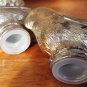 VINTAGE SILVERPLATED PARAKEET BIRDS SALT & PEPPER SHAKERS W/STAND NEST JAPAN