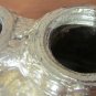 VINTAGE SILVERPLATED PARAKEET BIRDS SALT & PEPPER SHAKERS W/STAND NEST JAPAN