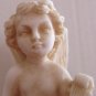 VINTAGE G.RUGGERI ANGEL ALABASTER CUPID ANGEL FIGURINE PLAYING VIOLA 6" ITALY