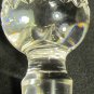 VINTAGE CLEAR CRYSTAL GLASS DECANTER DIAMOND CUT BALL STOPPER
