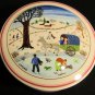 PORCELAIN VILLEROY AND BOCH NAIF MOTIVE CHRISTMAS JEWELRY TRINKET LIDDED BOX