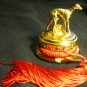 RARE GREYHOUND TASSEL TOPPER COGNAC LANDY D'OR EMPTY BOTTLE DECANTER FRANCE