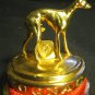 RARE GREYHOUND TASSEL TOPPER COGNAC LANDY D'OR EMPTY BOTTLE DECANTER FRANCE